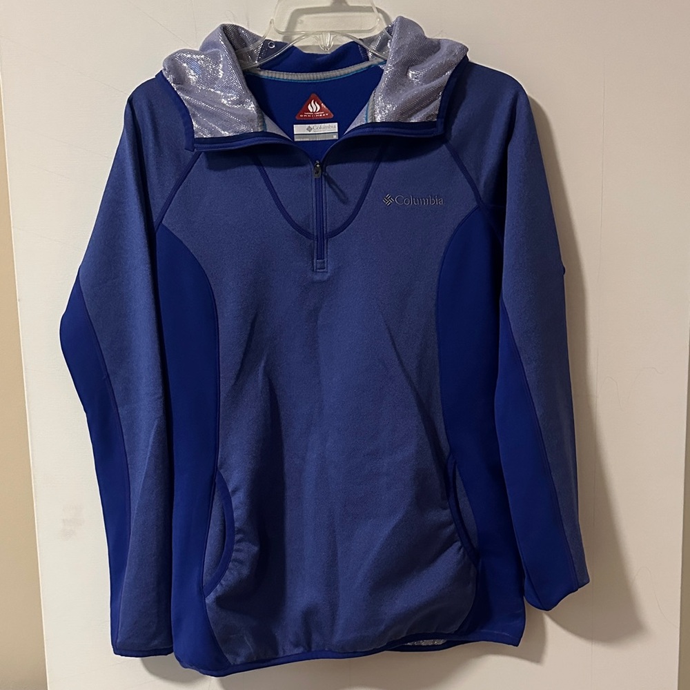 Columbia Women’s Blue Half-Zip Hoodie with Omni Heat technology